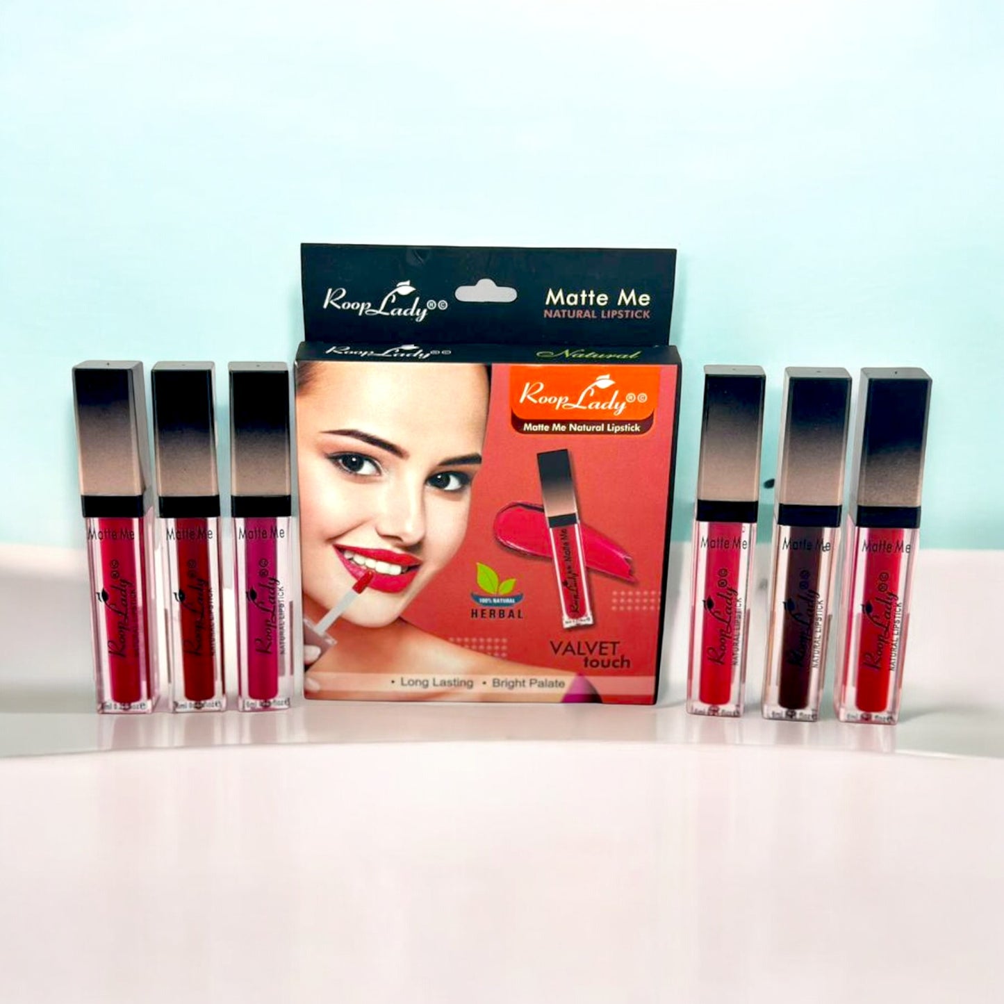 RoopLady Matte Me Valvet Touch Natural Lipstick (Pack of 6)