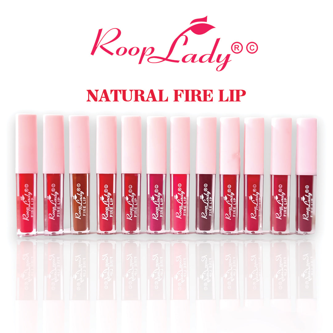 Rooplady Natural firelip Liquid Lipstick (mix color) Pack of 12