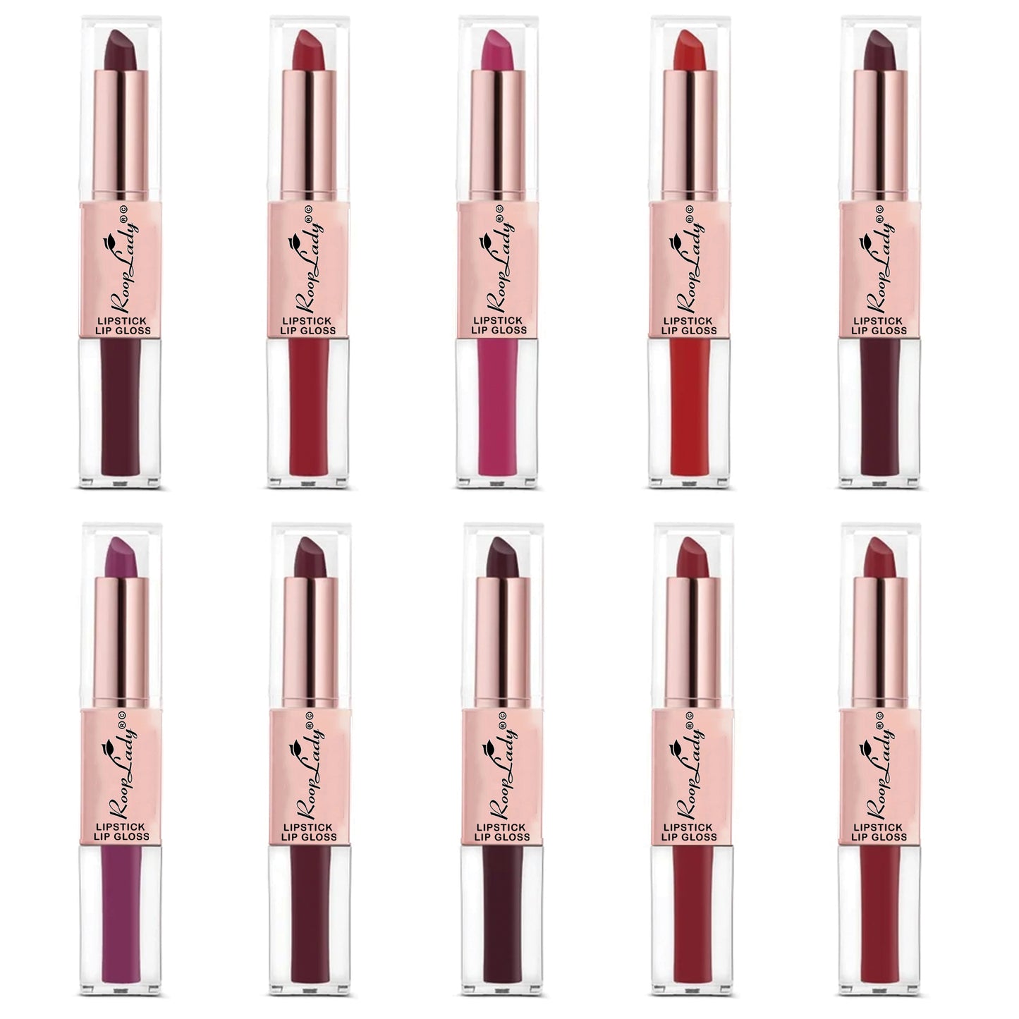 Roop Lady 2 in 1 Matte Lipstick And Liquid Lip Long Lasting Gloss Matte Lipstick Makeup