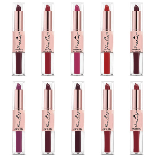 Roop Lady 2 in 1 Matte Lipstick And Liquid Lip Long Lasting Gloss Matte Lipstick Makeup
