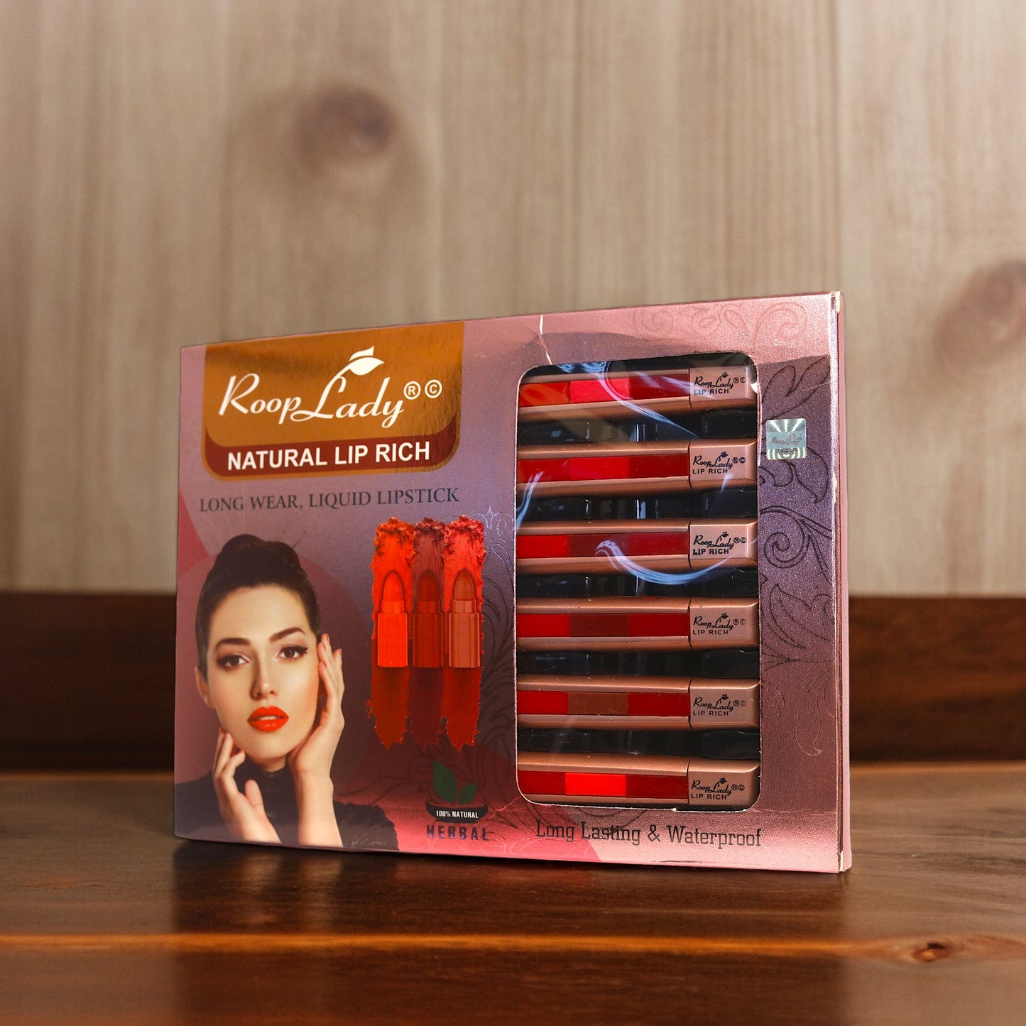 RoopLady 3 in 1 Natural Lip Rich Lipstick mix color (Pack of 12)