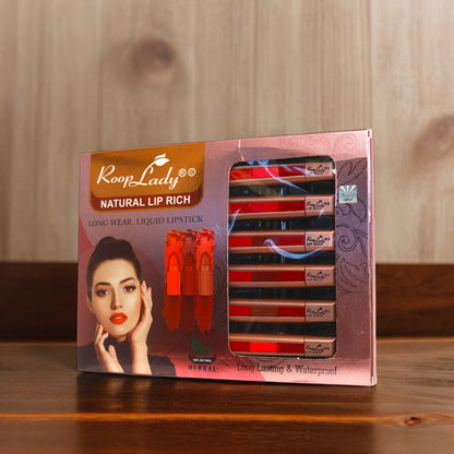 RoopLady 3 in 1 Natural Lip Rich Lipstick mix color (Pack of 12)