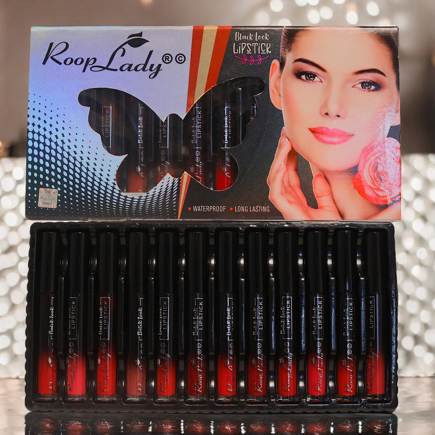 Rooplady Black Look lipstick for women Matte & Waterproof Liquid Lipsticks for women