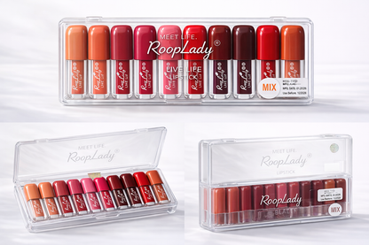 RoopLady Matte Mini Waterproof and Long Stay Smooth Lip Color Lipstick , (Pack of 10)