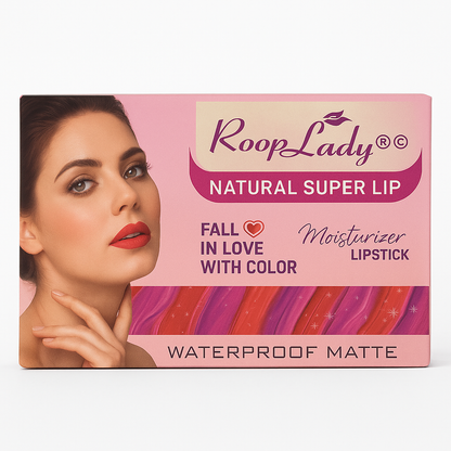 RoopLady Natural Super Lip Moisturizer Herbal Lipstick for Women pack of 12