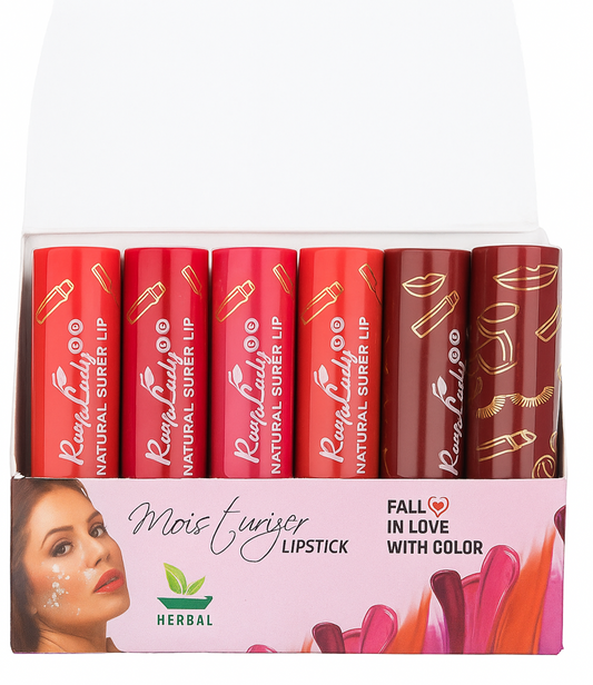 RoopLady Natural Super Lip Moisturizer Herbal Lipstick for Women pack of 12