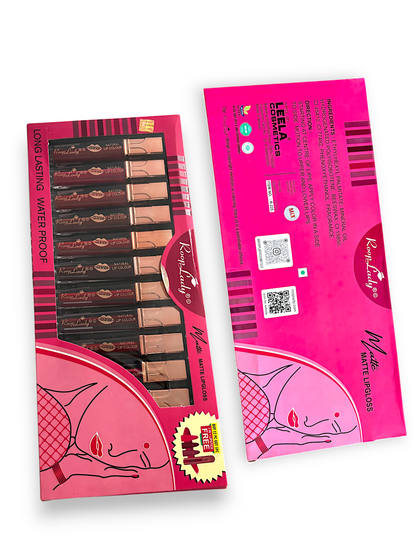 Rooplady Natural Love First Liquid Lipstick pack of 12 (Mixcolor)