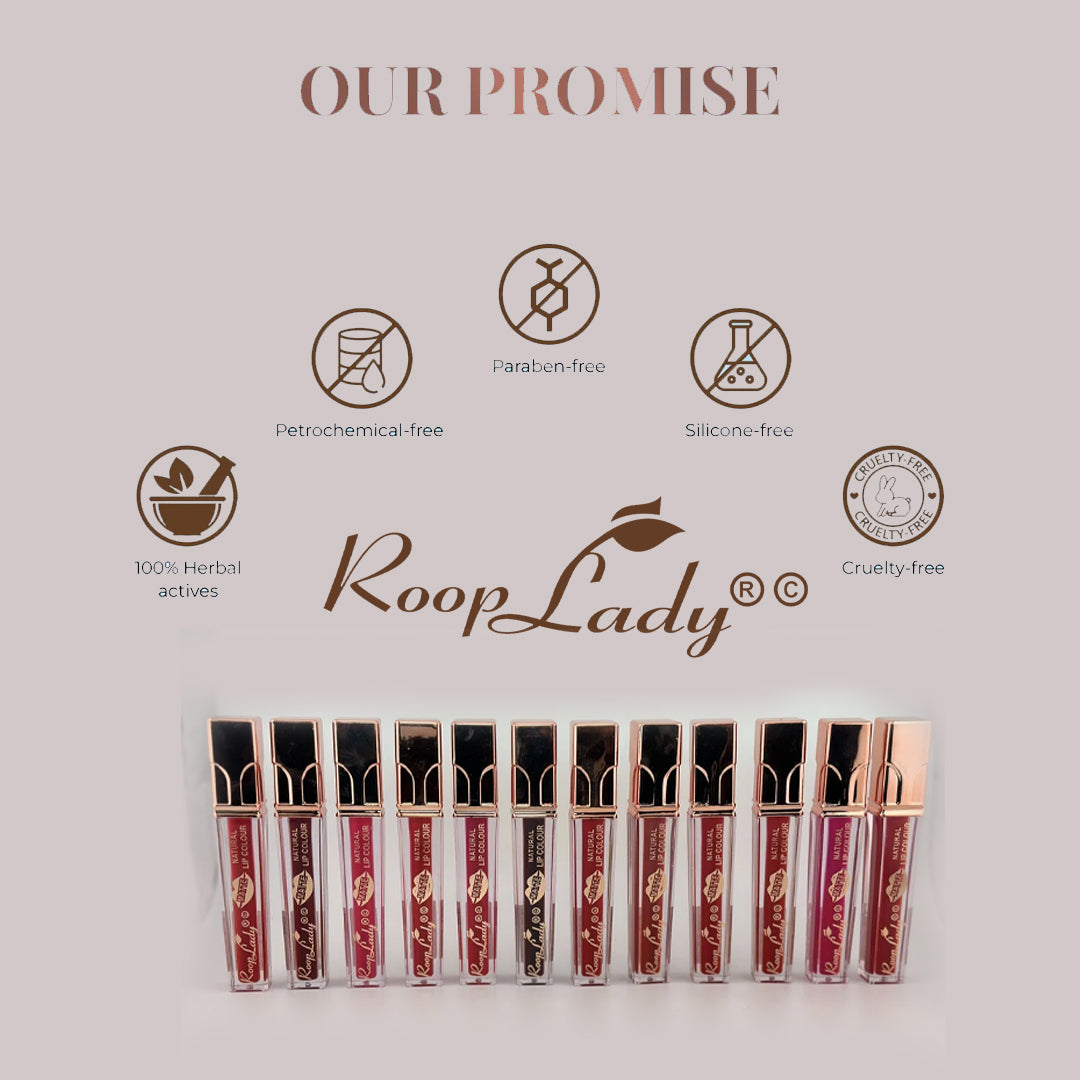 Rooplady Natural Love First Liquid Lipstick pack of 12 (Mixcolor)
