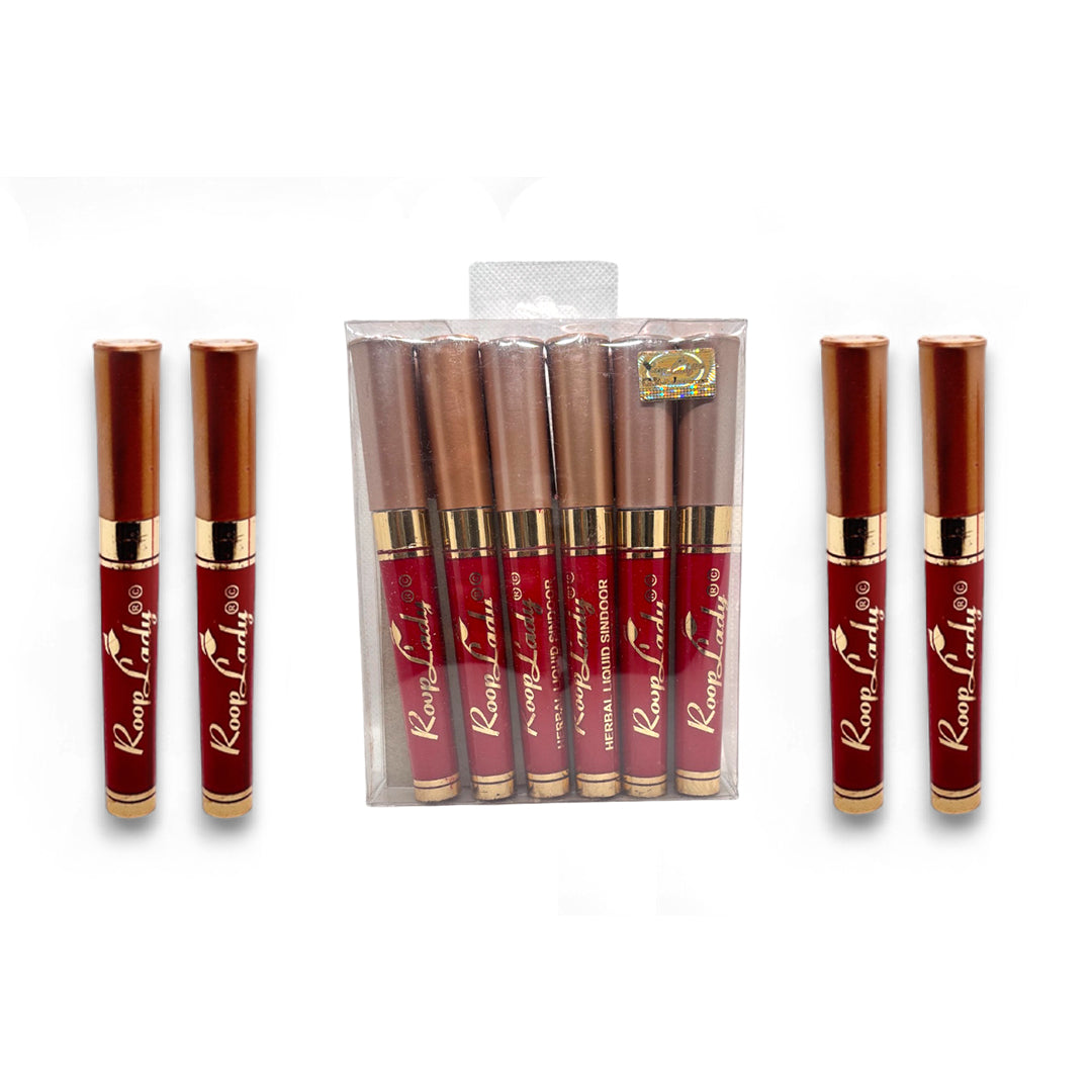 RoopLady Natural Sindoor Chemical free & Waterproof Herbal sindoor for women Liquid R-10 (Pack of 12)