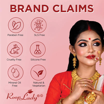 RoopLady Natural Sindoor Chemical free & Waterproof Herbal sindoor for women Liquid R-10 (Pack of 12)